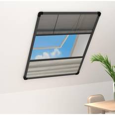 Blanco Ventanas vidaXL Plisserat insektsnät Ventana de Techo