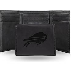 NFL Football Fan Shop Rico Bills Laser-Engraved Black Trifold Wallet