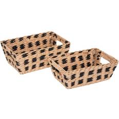 Manden 5five Simply Smart Set van 3x Gevlochten Rieten Opbergmanden