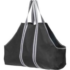 Gray Firewood Baskets ShelterLogic Firewood Carrier Bag Large 28 in. x 9 in. x 18 in. Black/Gray