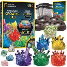 Crystal growing National Geographic Mega Crystal Growing Lab â Grow 6 Vibrant Crystals, Crystals Grow Fast in 3-4 Days, Includesâ¦ outofstock