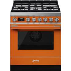 Orange Ranges Smeg 30" Portofino Orange