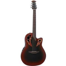 Ovation Instruments de Musique Ovation CE44-RRB Celebrity Elite Mid Depth Reverse Red Burst guitare électro-acoustique folk