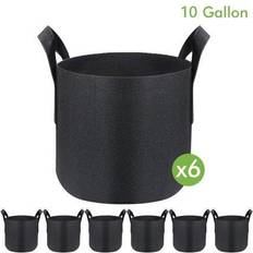 10 gallon plant pot HIDBEA 6-Pack 10 Gallon Grow Bags Aeration Pots