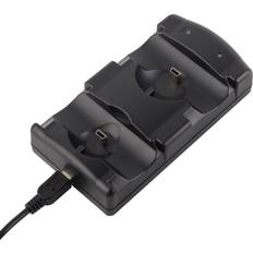 Charging Stations VSEER Playstation 3 Controller Charging Dock Charging Station 2 1 with LED Light Indicator Compatible for Original Playstation PS3/MOVE Controller, Black