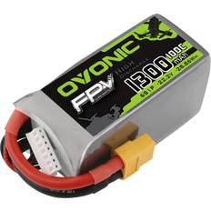 Lipo 6s Ovonic 1300mAh 22.2V 6S 100C Lipo Battery with XT60 Plug for FPV Racing