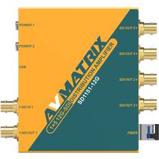 Amplifiers & Receivers AV MATRIX SD1151-12G 1x5 12G-SDI Reclocking Distribution Amplifier