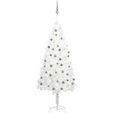 Gris Árboles de Navidad vidaXL Rbol Preiluminado Bolas Blanco 180 cm Árbol de Navidad 180cm