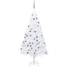 Julgran 120cm vit vidaXL LEDs&Ball Set Julgran 120cm