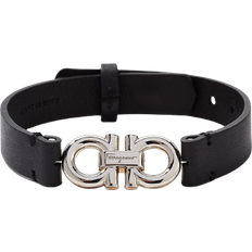 Ferragamo Double Sided Gancini Bracelet - Silver/Gold/Black