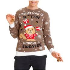 Jule Sweaters Christmas is Nuttin Without a Sweater Unisex - Grey/Brown