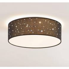 Lindby Ceiling Flush Lights Lindby Ellamina Black Ceiling Flush Light ∅ 40cm