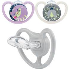 Nuk Sutter Space Night 2Pak Lilac/White 0-6 mdr Sutter