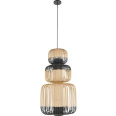 Verde Lampade da soffitto Forestier Bamboo Totem 3 Nero Lampada a Sospensione