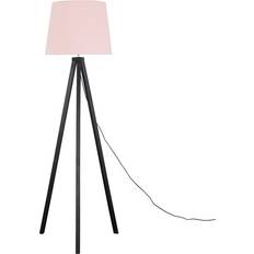 MiniSun Barbro Dark Wood with XL Floor Lamp