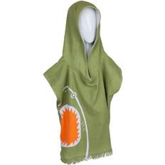 Poncho håndklæde Sunnylife Poncho Håndklæde Børn Shark Attack Grøn