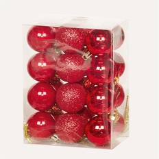 Premier Decorations 24 30mm Multi Finish Balls Julgranspynt
