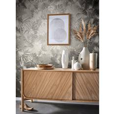 Wallpapers Galerie Noordwand Wallpaper Botanica Large Leaves Metallic and Beige