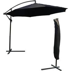 KCT Black Parasol with Cover KCT 3.5m Garden Cantilever Parasol with Cover