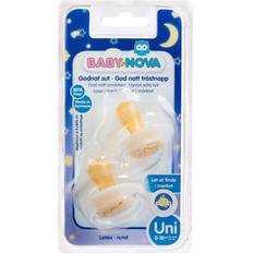 Baby nova sut Baby nova nat sut hvid/glowing 2 stk