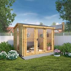 Cabin 19mm Mercia Garden Products Mercia 3M X 2.5M Log Cabin 19Mm (Building Area )