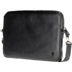 Torro Leather Laptop Messenger Bag Black