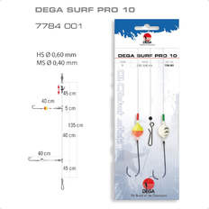 Surfcasting-Rig DEGA-SURF Pro 10 Forfang