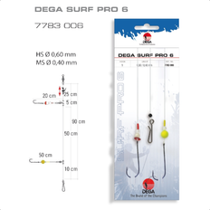 Surfcasting-Rig DEGA-SURF Pro 6 Forfang