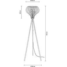 Birkekrydsfiner Envostar Envolight Faje af birkekrydsfinér Gulvlampe