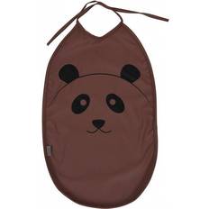 Mikkline hagesmæk Mikk-Line PU Bibs Lang m. panda Bordeaux