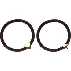 2 pk Velvet Hair Tie Chocolate Brown