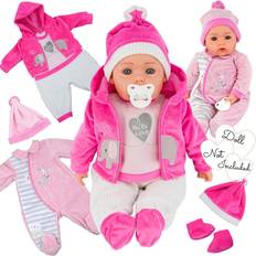 Bibi Doll Set Of 2 Baby Doll Clothes,Outfits Suitable For 20" Baby Doll Perfect Gift
