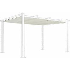 Off-white, 3x4 m Grey canopy roof