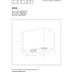 E Spotlights Lucide Plafondspot Bido Wit 2xGU10 16.5 x 8.3 x 9.5 cm