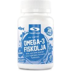Healthwell Omega-3 Fiskeolie, 45 kapsler 45 stk