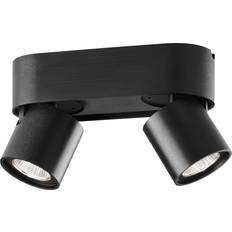 LIGHT-POINT Aura C2 Carbon Black Ceiling Flush Light 16cm