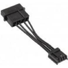 adapter strømkabel fra 4-pin Molex til diskette sort, 5 cm