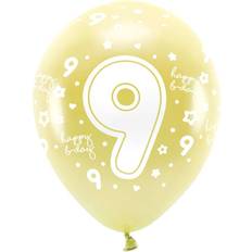 PartyDeco 9 Års Balloner 6 Stk
