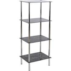 Stål Håndklædeholder Dkd Home Decor Krystal Stål Badeværelseshylder 40 x 30 x 105 cm