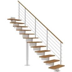 Dolle Dubai Ligeløb Hvid 9016-DESIGN-Olieret Eg-90-13 Lodret Højde 238-294 cm