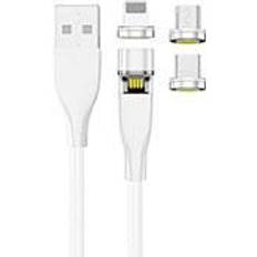 Usb kabel 3in1 2GO USB kabel m/adapter stik