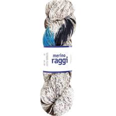 Strømpegarn Järbo Merino Raggi Strømpegarn 75303 Sort/Aqua