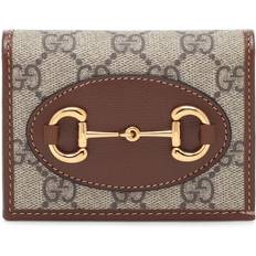 Gucci Geldbörsen Gucci Horsebit 1955 Bedrucktes Portemonnaie Aus Beschichtetem Canvas Mit Lederbesätzen - Neutral