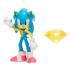 Sonic Figurines Sonic the Hedgehog 4 Inch Figure Modern with Yellow Chaos Emerald