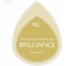 Guld Stämpeldynor Tsukineko Brilliance Pigment-stämpelkudde, 3,5 x 5 cm, galax guld, gul, 1,85 x 1–1/4 x 0,88 tum