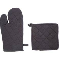 Grydelapper på tilbud Atmosphera Oven Mitt and Potholder Set Grydelap Grå