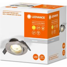 GU10 - Iluminación Interior Plafones LEDVANCE Recess Twistlock Empotrado IP20 Níquel Cepillado Plafón