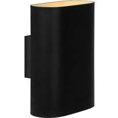 Lucide Wandlampen Lucide Ovalis Wandlamp 16 x 8.5 x 20 cm Zwart