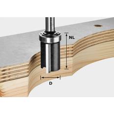 Festool Handoberfräsen Festool Bündigfräser Schaft ø8mm HW ø19 x 25mm