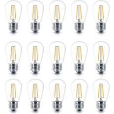 Dimmable led edison bulbs Brightech 2-Watt S14 Dimmable LED Edison Light Bulbs Warm White 2500K (15-Pack)